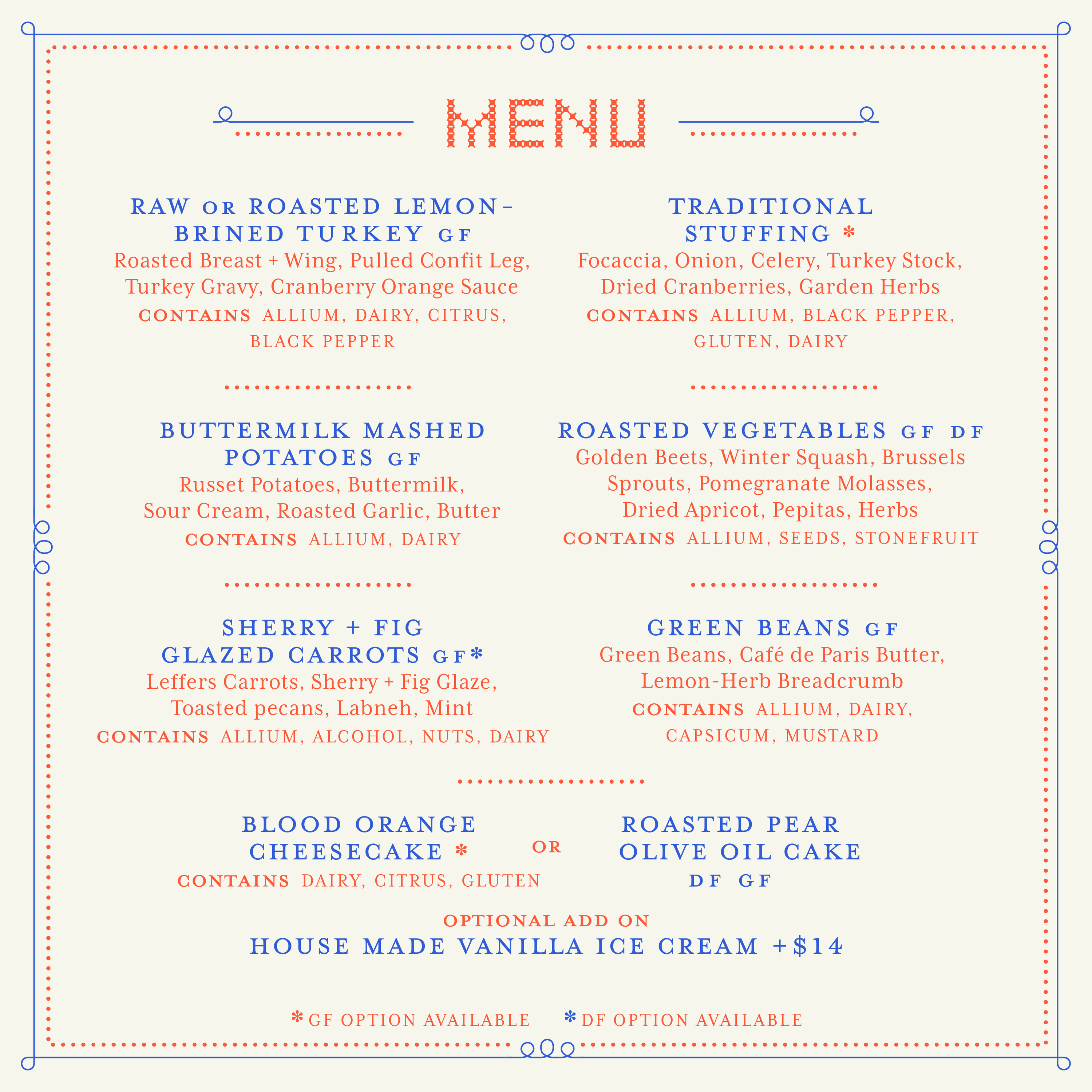 SMALL CHRISTMAS DINNER 2025 - PRE-ORDER (PICK-UP DECEMBER 24TH)