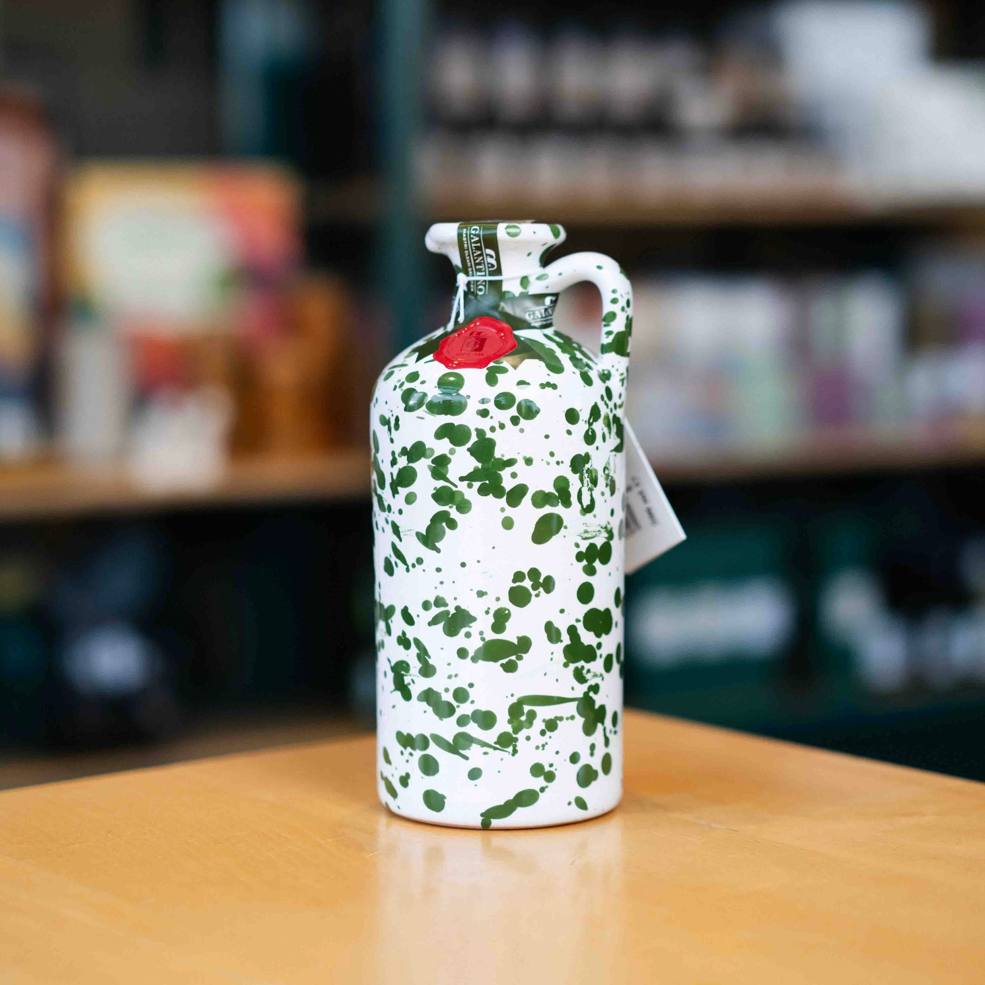 Galantino Green Painted Ceramic Olive Oil 500ml