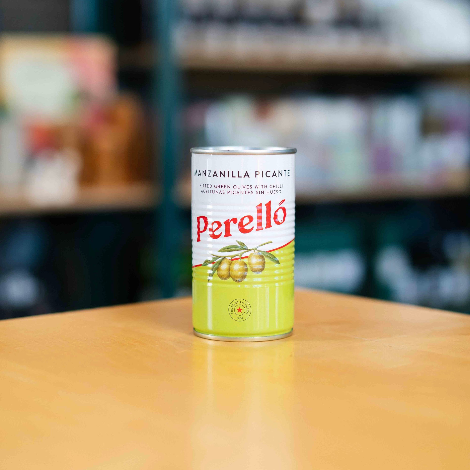 Perello Manzanilla Picante Pitted Green Olives With Chili 150g